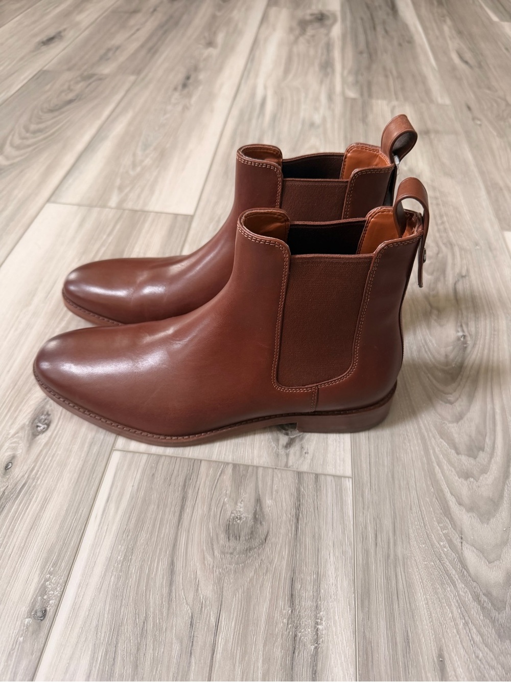 Coach Men’s Brown Leather Chelsea Boots US 7.5D NWT